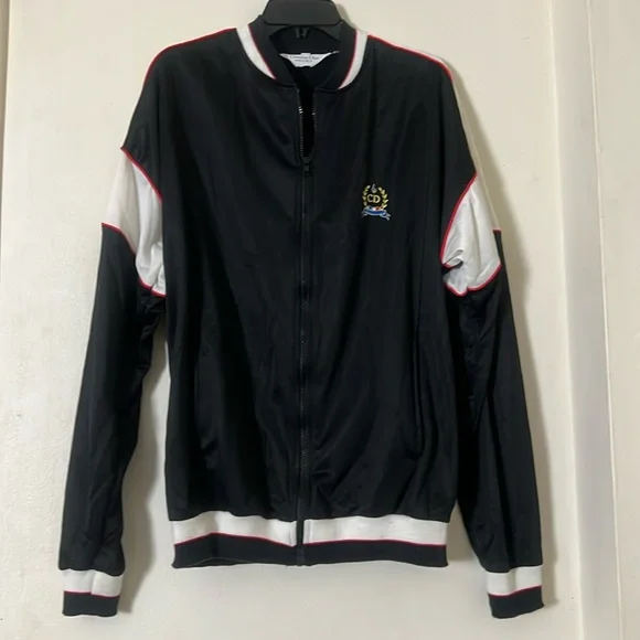 Christian Dior Vintage Men's Monsieur Track Jacket Black Extra Large Long XLL